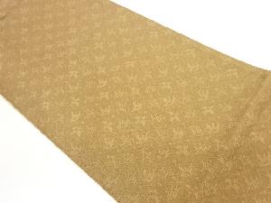 菱に抽象鳥模様織出し全通袋帯